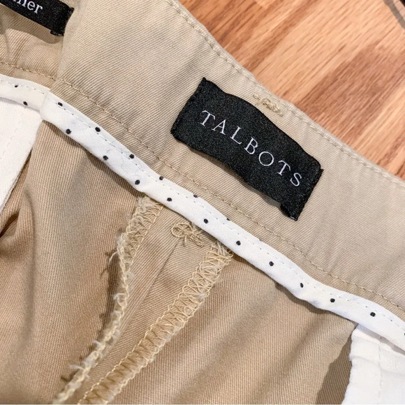 Talbots Perfect Skimmer Tan Khaki Crop Pants - Picture 6 of 8
